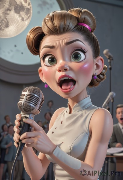 A inspiring female within moon