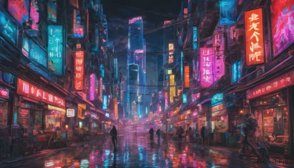 The wonder of a street in a picturesque rainy outdoors