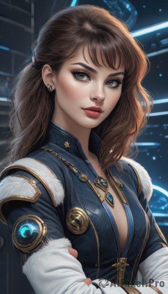 The beauty of a female set in a calm dynamic scene