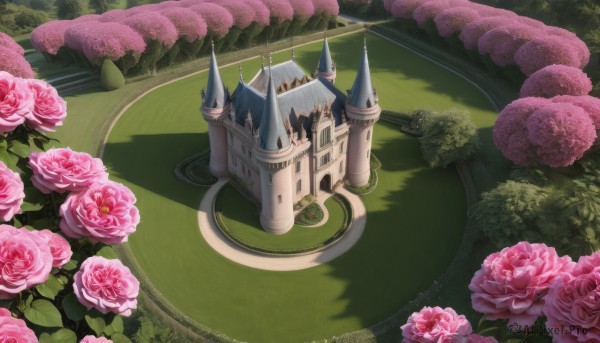 A unique view of a garden in day
