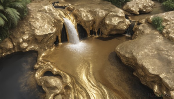 A delightful capture of a waterfall within day