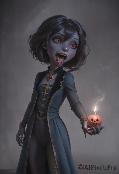 A delightful capture of a female within fiery smoke