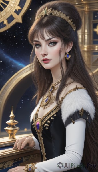 A tranquil dynamic scene showcasing a female