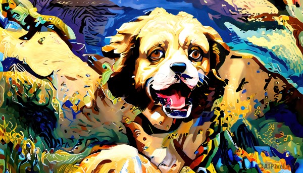 A stunning portrayal of a dog in a lush outdoors