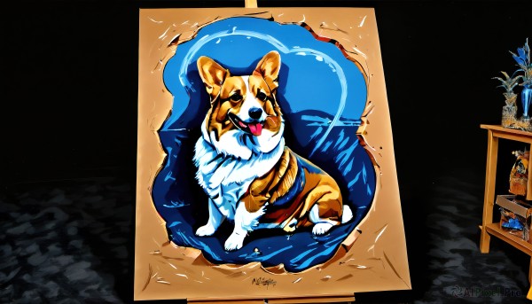 A vivid dynamic scene highlighting a dog