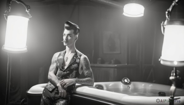 A calm dynamic scene highlighting a male