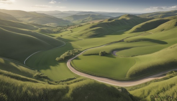 A landscape in a dynamic day