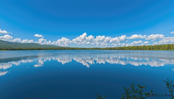 flower,outdoors,sky,day,cloud,water,tree,blue sky,no humans,cloudy sky,grass,plant,nature,scenery,reflection,horizon,field,landscape,reflective water,ocean,forest,summer,lake,island