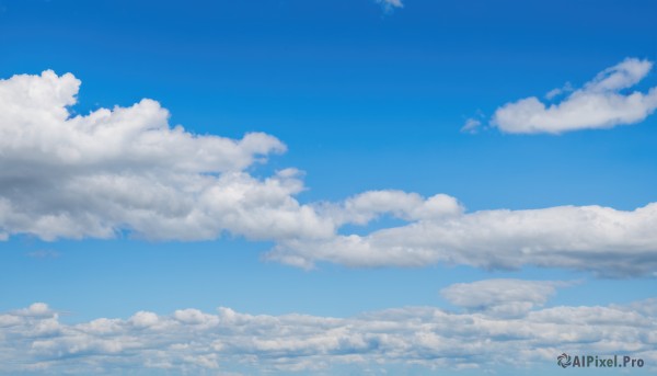 outdoors,sky,day,cloud,blue sky,no humans,cloudy sky,scenery,blue theme,monochrome,above clouds