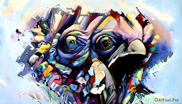 A vivid dynamic scene highlighting a monster