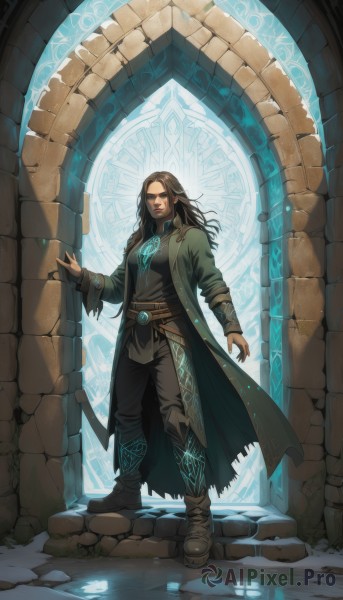 A glimpse of a male in a ethereal dynamic scene