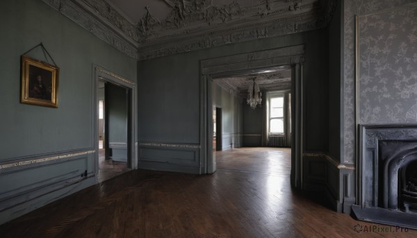 A indoors portrayed in a vivid sunlight