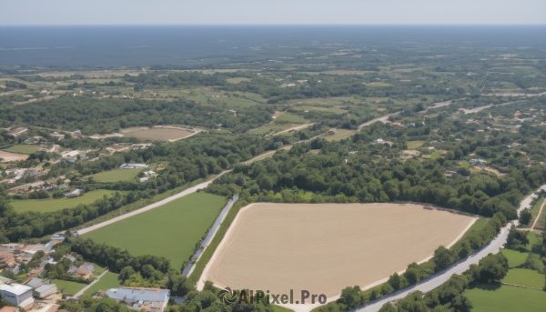 outdoors,sky,day,water,tree,blue sky,no humans,ocean,from above,beach,building,nature,scenery,mountain,city,horizon,road,cityscape,river,landscape,shore,hill,town,island,cloud,forest,bush,house