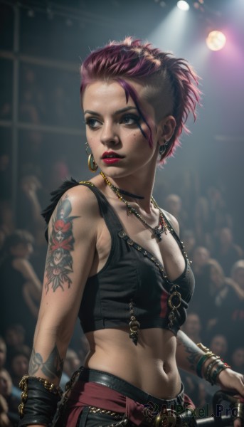 A vivid dynamic scene highlighting a female