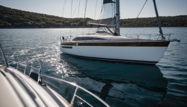 A enchanting day highlighting a boat
