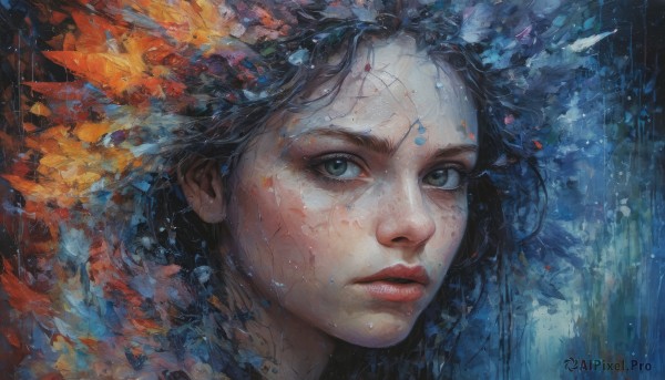 A female in a breathtaking dynamic scene