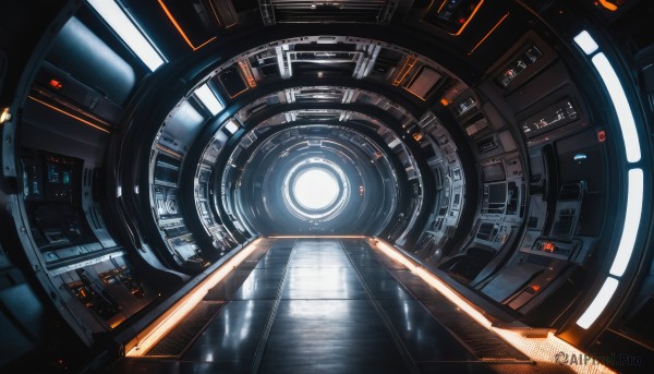 A spacecraft caught in a peaceful scenery