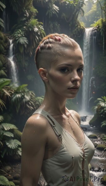The beauty of a female set in a captivating outdoors