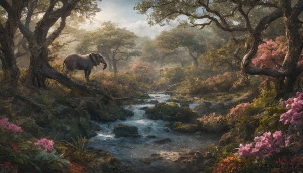 A dynamic view of a landscape in day