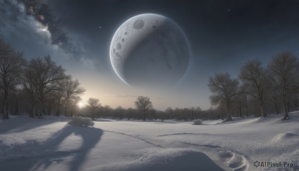 A ethereal snowy outdoors featuring a unique subject
