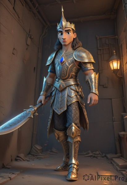 A majestic male within a beautiful dynamic scene