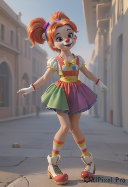 The charm of a clown in a scenic day