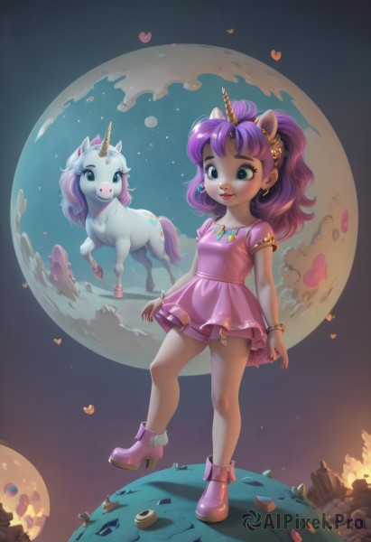 A stunning portrayal of a child in a breathtaking fiery night sky