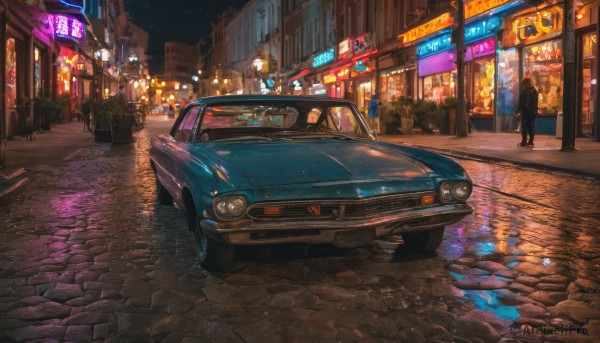 A motor vehicle captured in a tranquil outdoors
