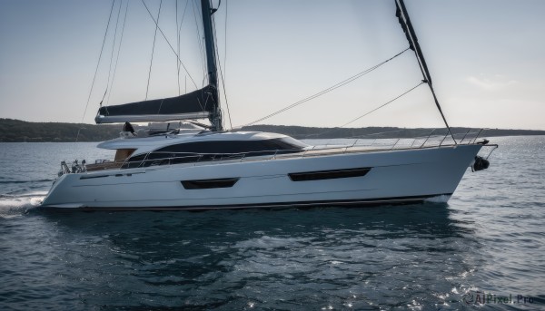 The majestic beauty of a boat set within a calm day