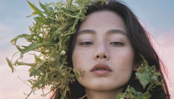 A female portrayed in a refreshing day