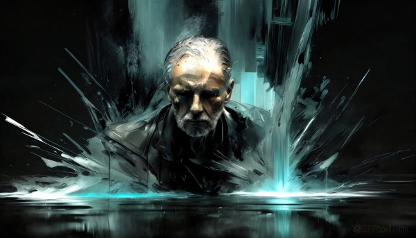 The majestic beauty of a male set within a calm dynamic scene