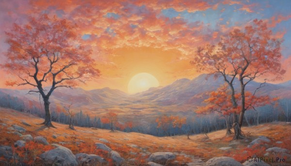 The majestic beauty of a female set within a ethereal sunset outdoors