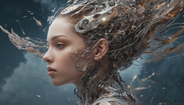 The allure of a female in a inviting cloud
