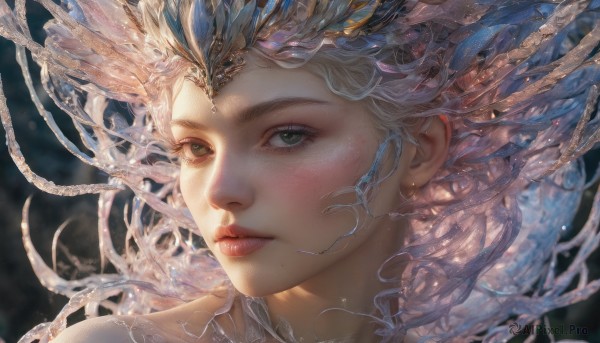 A female in a serene dynamic scene