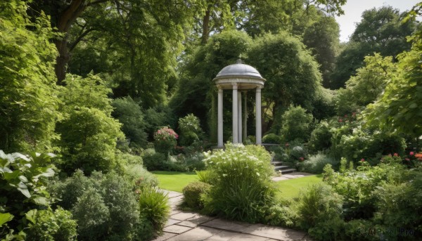 A captivating garden within day
