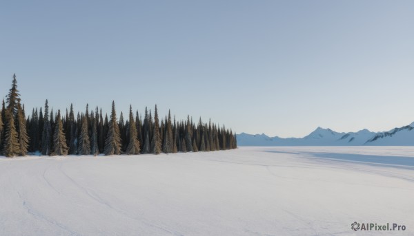 A charming snowy day with a landscape