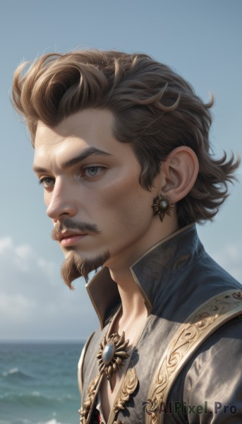 The majestic beauty of a male set within a dynamic day