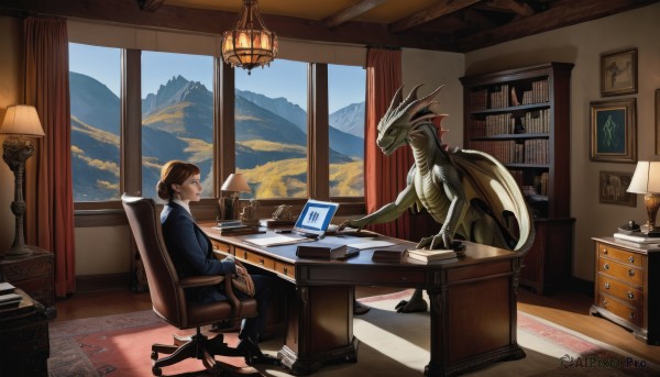 A dragon framed by the beauty of a majestic day