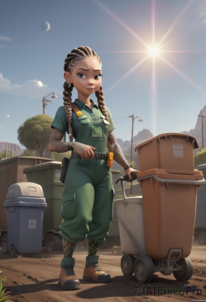 A female in a dynamic day