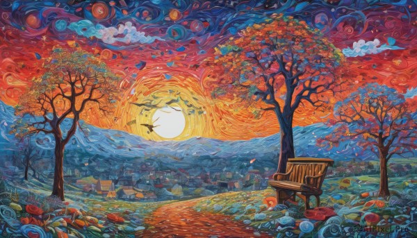 A captivating male within sunset outdoors