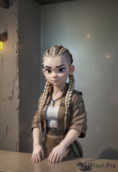 The wonder of a female in a bold dynamic scene