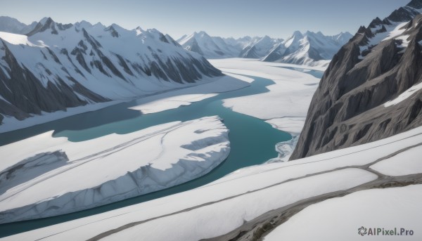 A breathtaking snowy day with a landscape