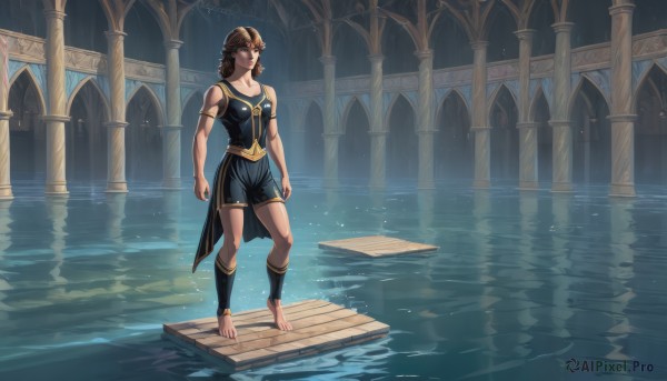A refreshing image of a female in dynamic scene
