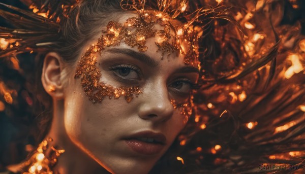 The elegance of a female in a idyllic dynamic scene