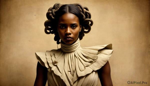 The timeless beauty of a female in a picturesque dynamic scene
