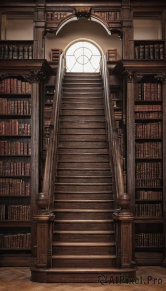 indoors,book,no humans,window,scenery,stairs,bookshelf,library,ceiling,voile,sunlight,wooden floor,architecture,book stack,ladder,arch,globe