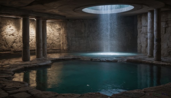 The elegance of a waterfall in a tranquil scenery