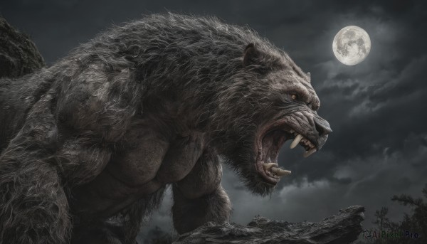 A monster surrounded by a captivating outdoors