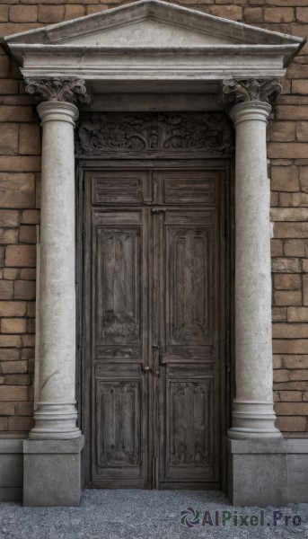 outdoors,indoors,no humans,scenery,stairs,door,wall,architecture,brick wall,pillar,arch,gate,column,stone floor,plant,brick floor