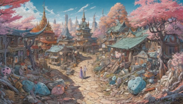 A street in a dynamic day